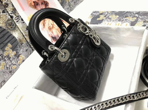Fausse Mini Sac Lady Dior en noir – Image 7