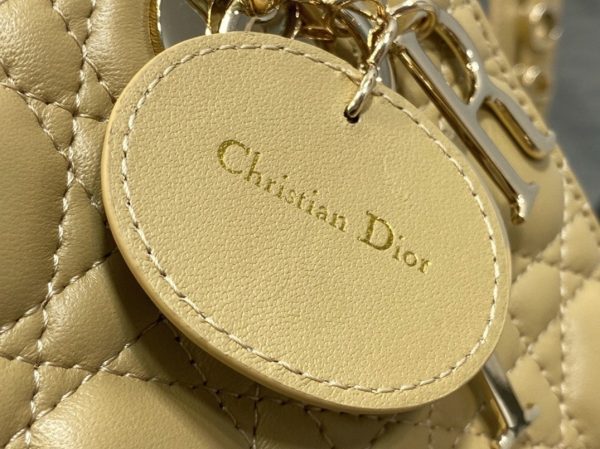 Fausse Petit Sac Lady Dior My ABCDior en jaune pastel – Image 8