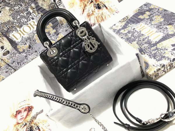 Fausse Mini Sac Lady Dior en noir – Image 10