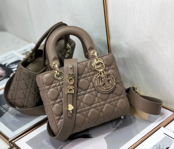 Fausse Petit Sac Lady Dior My ABCDior en taupe chaud – Image 5