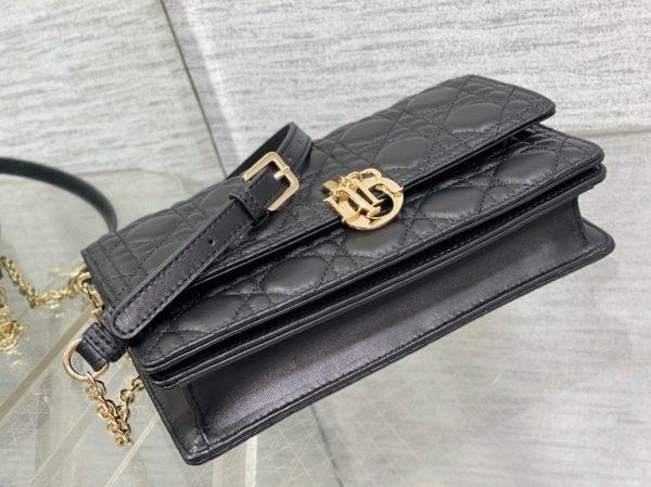 Fausse Sac Miss Dior à poignée en agneau cannage noir – Image 5