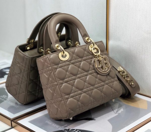Fausse Petit Sac Lady Dior My ABCDior en taupe chaud – Image 8