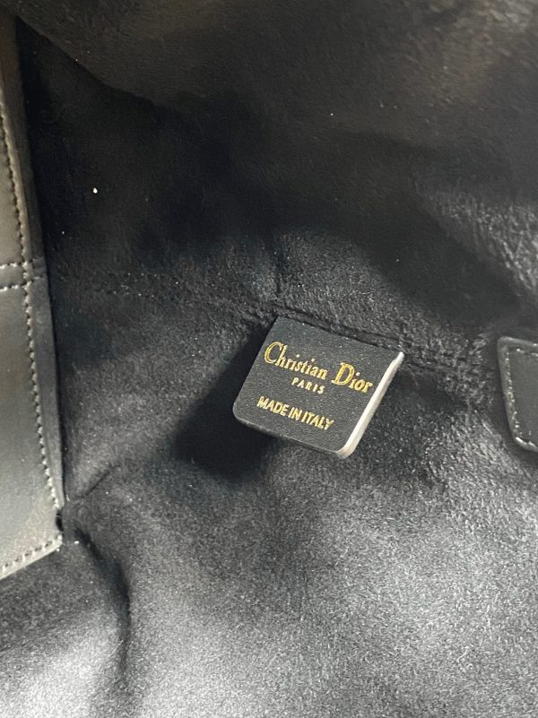 Réplique Sac Toujours Medium Dior en veau macrocannage noir – Image 9