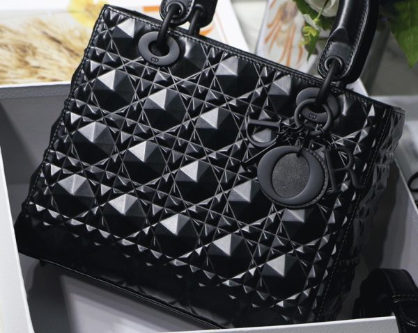 Imitation Sac Lady Dior Medium en noir – Image 9
