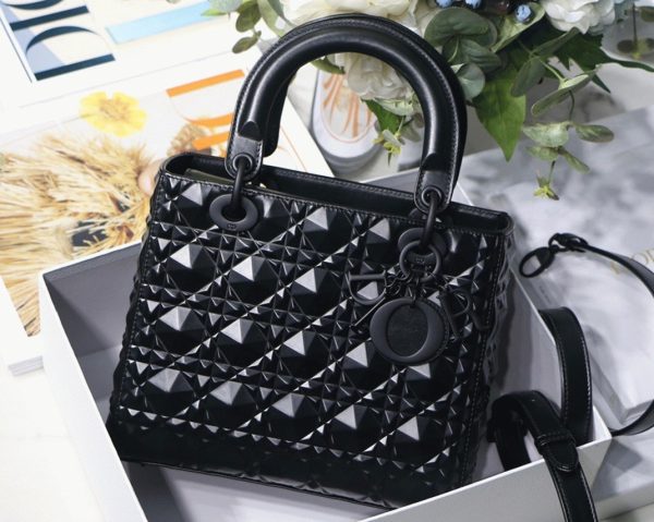 Imitation Sac Lady Dior Medium en noir – Image 7
