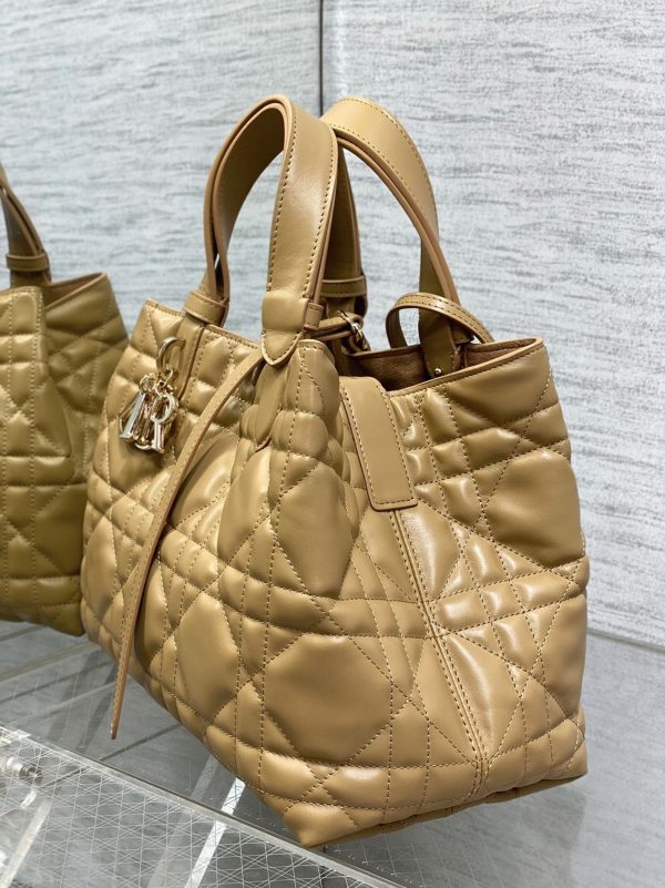 Fausse Sac Toujours Medium Dior en veau macrocannage fauve – Image 6
