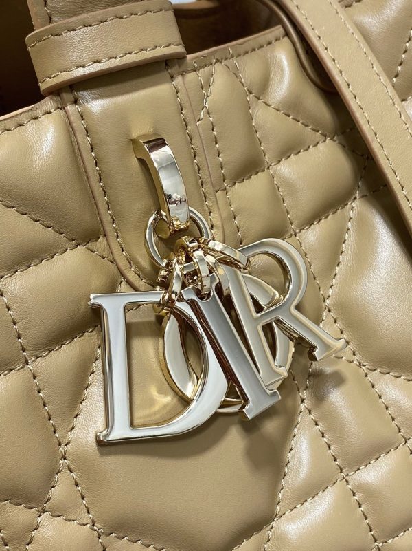 Fausse Sac Toujours Medium Dior en veau macrocannage fauve – Image 5