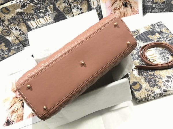Imitation Sac Lady Dior Large en rose poudré – Image 10