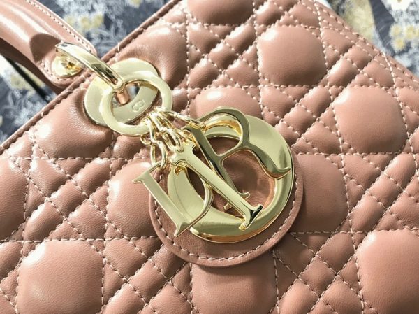 Imitation Sac Lady Dior Large en rose poudré – Image 7