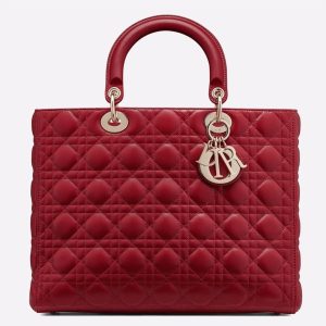 Réplique Sac Lady Dior Large en rouge