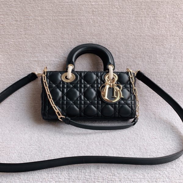 Fausse Sac Lady D-Joy Medium en noir – Image 7