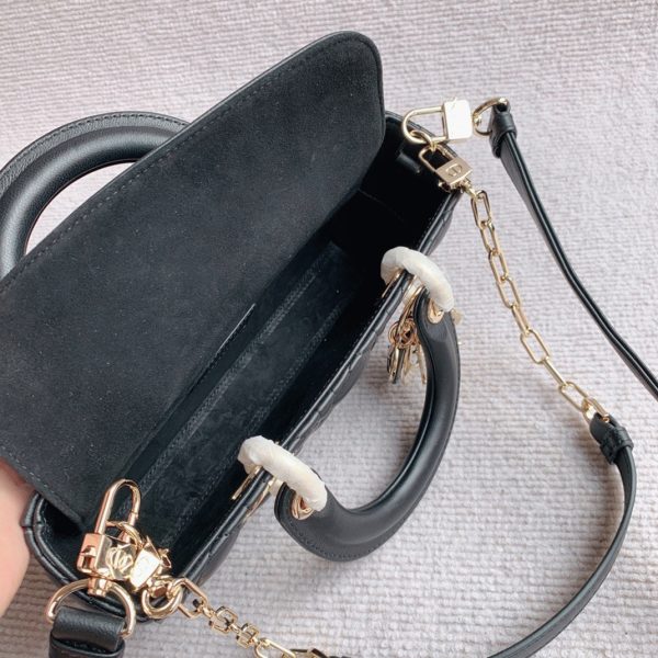 Fausse Sac Lady D-Joy Medium en noir – Image 5