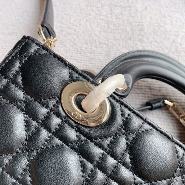 Fausse Sac Lady D-Joy Medium en noir – Image 2