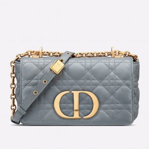 Fausse Petit Sac Dior Caro en bleu nuage