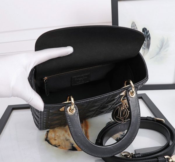 Réplique Sac Lady Dior Medium en noir – Image 2