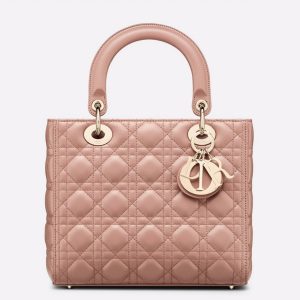 Fausse Sac Lady Dior Medium en rose poudré