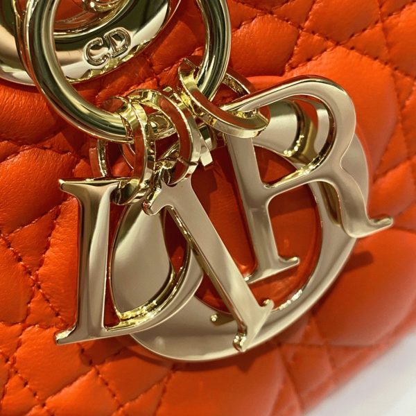 Réplique Sac Lady D-Joy Medium en orange – Image 8