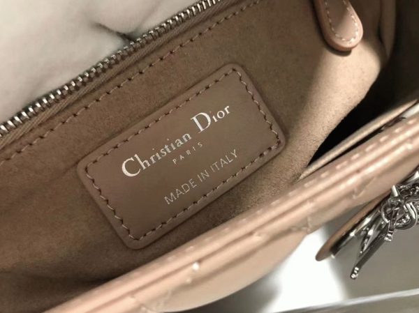 Fausse Sac Lady Dior Medium en rose poudré – Image 2