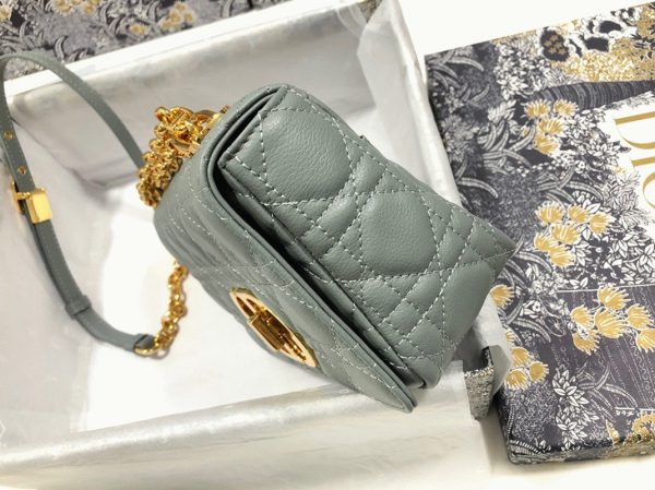 Réplique Petit Sac Dior Caro en gris – Image 5