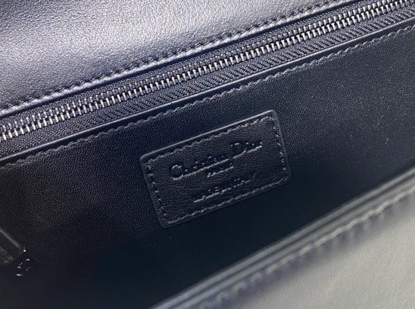 Fausse Sac Dior 30 Montaigne avec poignée en agneau noir – Image 4