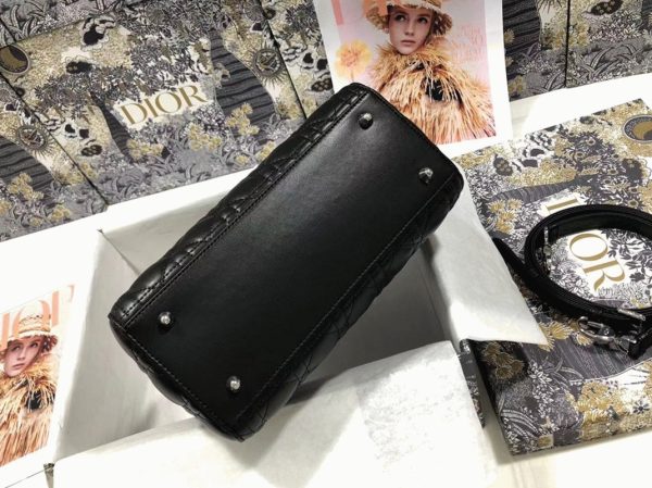 Fausse Sac Lady Dior Medium en noir – Image 8