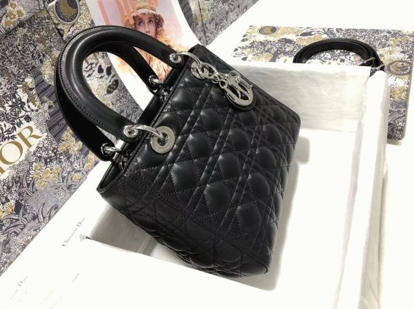 Fausse Sac Lady Dior Medium en noir – Image 7