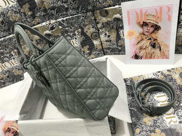 Fausse Sac Lady Dior Large en gris – Image 10