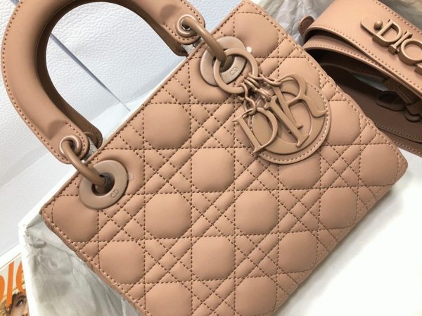 Réplique Petit Sac Lady Dior My ABCDior en rose poudré – Image 7