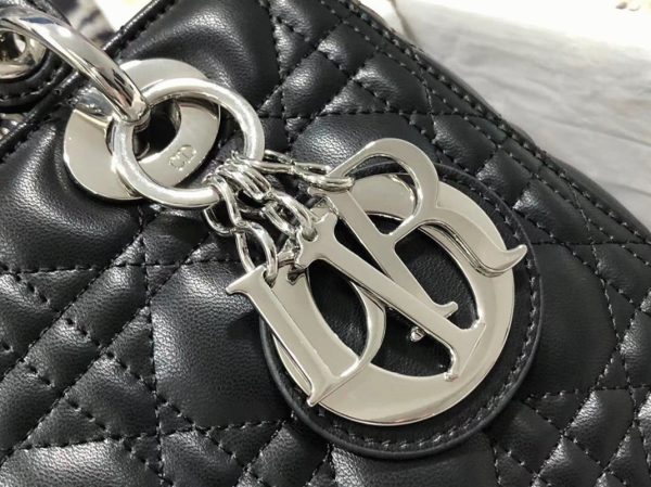 Fausse Sac Lady Dior Medium en noir – Image 4