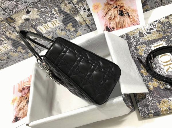 Fausse Sac Lady Dior Medium en noir – Image 3