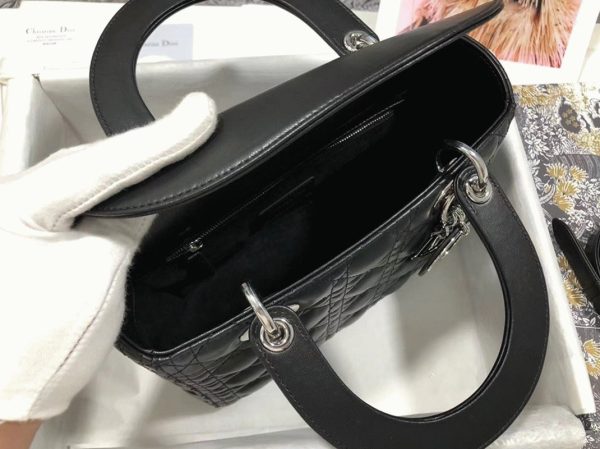 Fausse Sac Lady Dior Medium en noir – Image 2