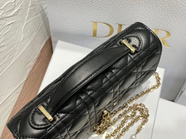 Réplique Mini Sac Miss Dior en agneau cannage noir – Image 7