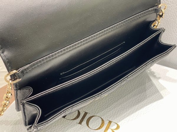 Réplique Mini Sac Miss Dior en agneau cannage noir – Image 6