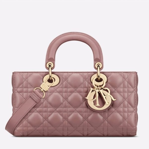 Réplique Sac Lady D-Joy Medium en rose pivoine