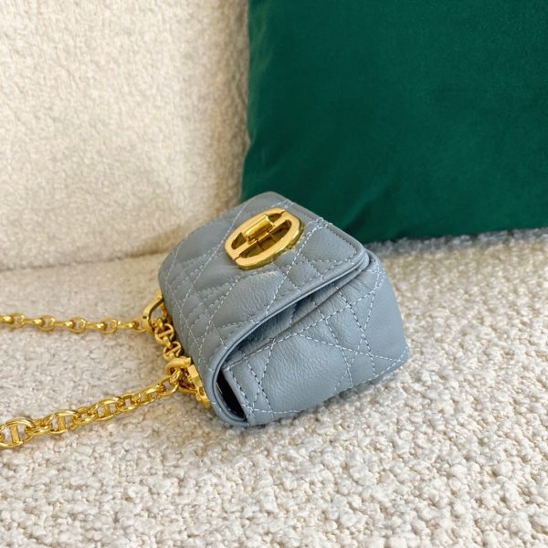 Réplique Micro Sac Dior Caro en bleu – Image 3