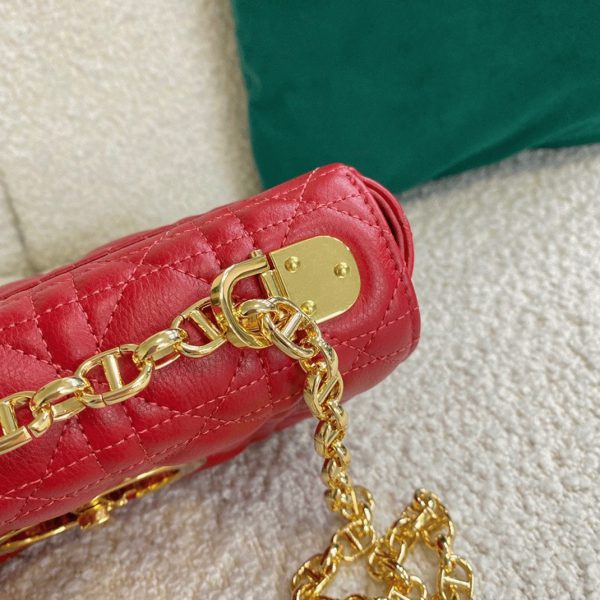Faux Petit Sac Dior Caro en rouge – Image 10