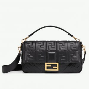 Réplique Fendi Baguette Grand Sac en FF noir