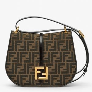 Réplique Fendi C’mon Moyen Sac en tissu jacquard FF