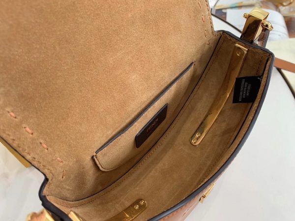 Réplique Fendi Moonlight Sac Saddle en cuir de veau brun – Image 3