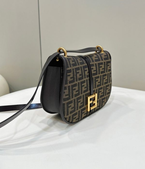 Réplique Fendi C’mon Moyen Sac en tissu jacquard FF – Image 3