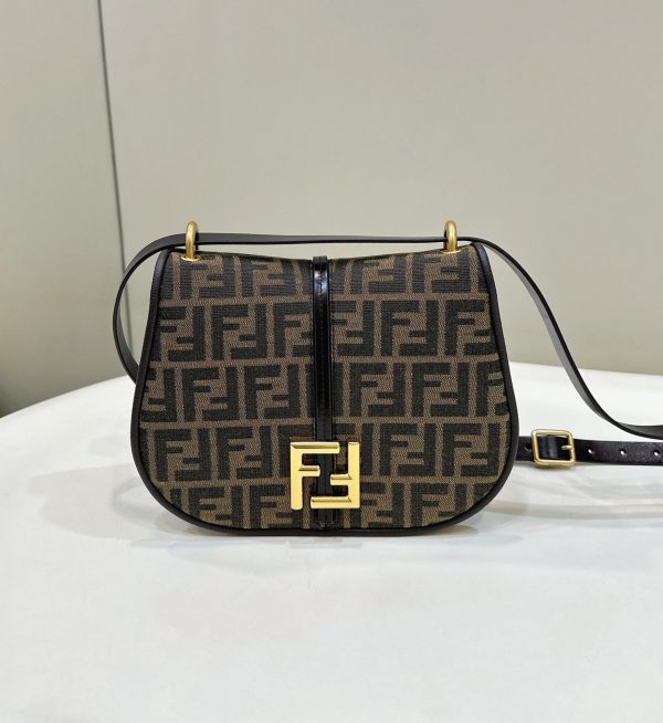 Réplique Fendi C’mon Moyen Sac en tissu jacquard FF – Image 2