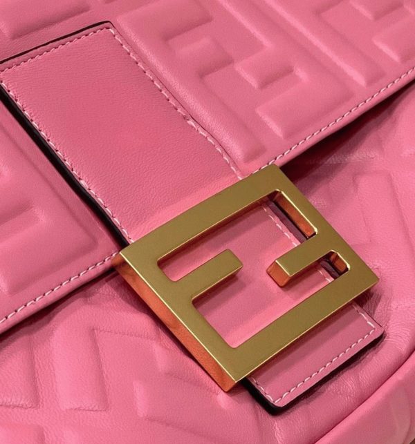 Réplique Fendi Baguette Grand Sac en rose FF – Image 2