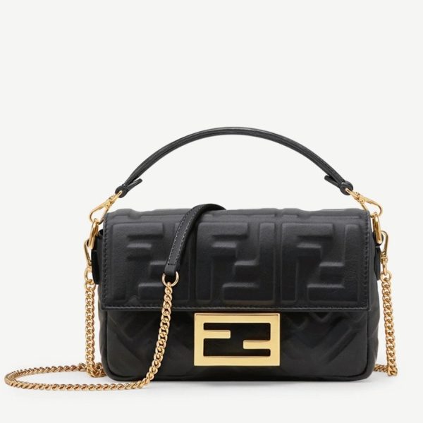 Réplique Fendi Baguette Petit Sac en FF noir