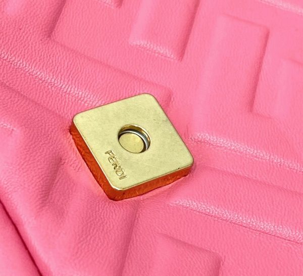 Fausse Fendi Baguette Petit Sac en rose FF – Image 10