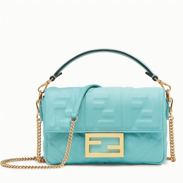 Réplique Fendi Baguette Petit Sac en bleu FF