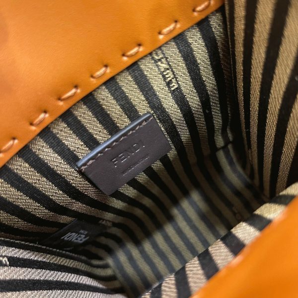 Réplique Fendi Mini Sunshine Shopper Sac en cuir brun – Image 3