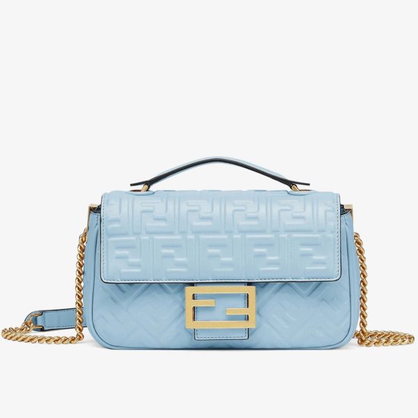 Fausse Fendi Baguette Chaîne Sac Midi en bleu