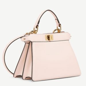 Contrefaçon Fendi Peekaboo ISeeU Petit Sac en cuir nappa rose