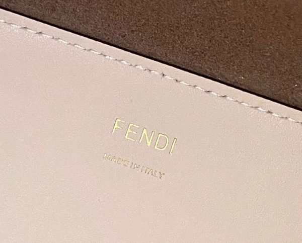 Contrefaçon Fendi Sunshine Moyen Sac Cabas en cuir de veau beige – Image 3